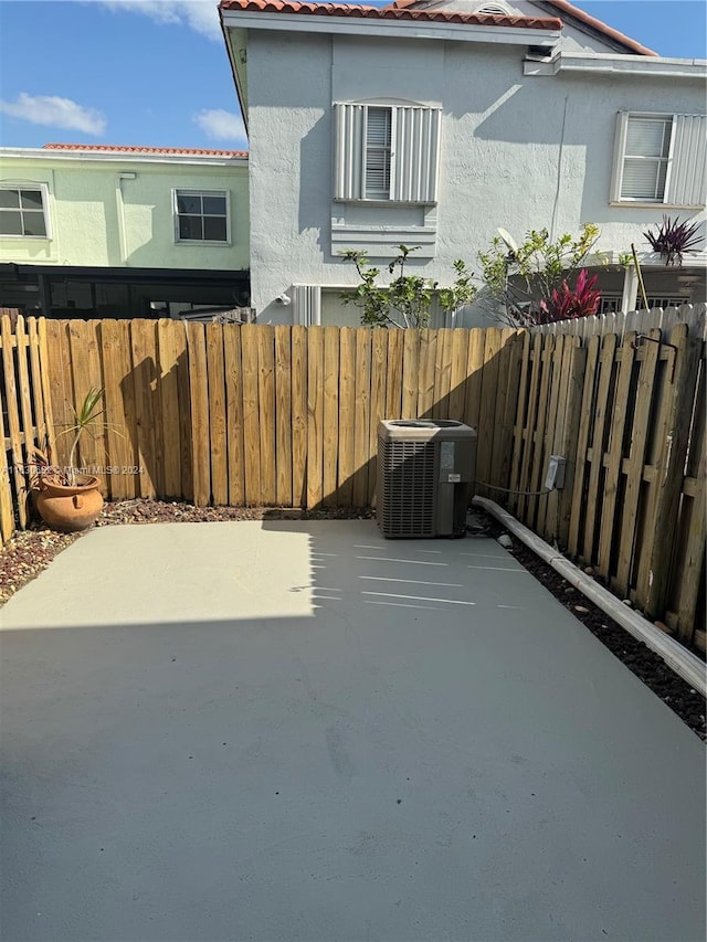 view of patio / terrace featuring central AC