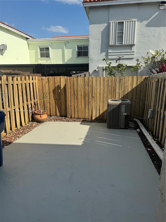 view of patio with central air condition unit