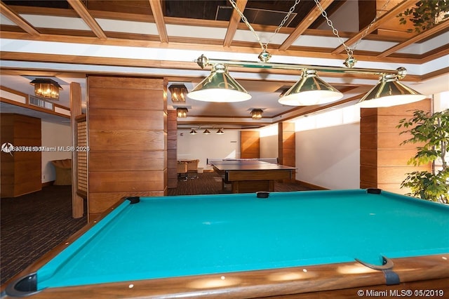 recreation room with pool table