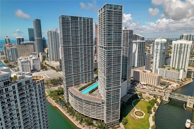 view of city with a water view