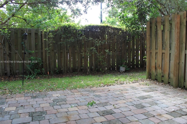 view of patio / terrace with a fenced backyard