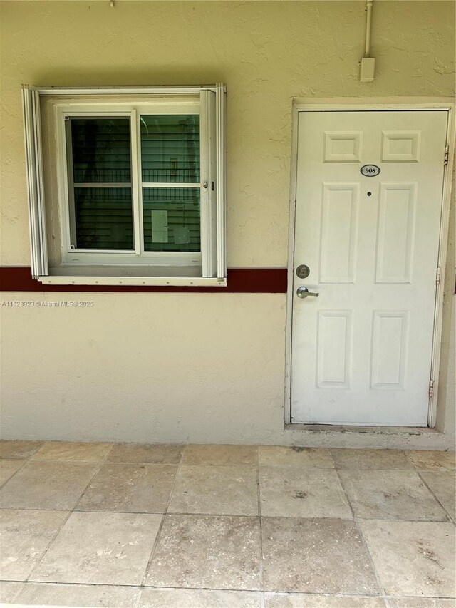 view of doorway to property