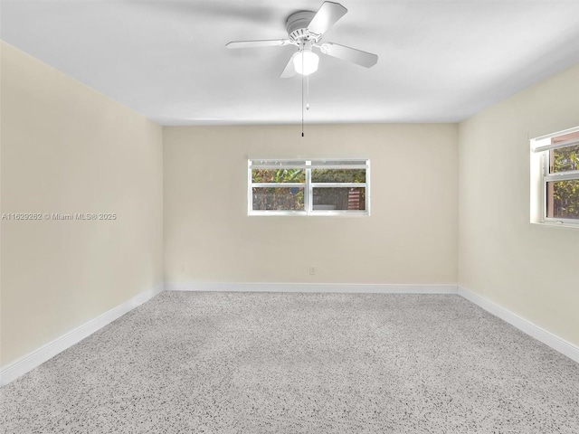 empty room with ceiling fan