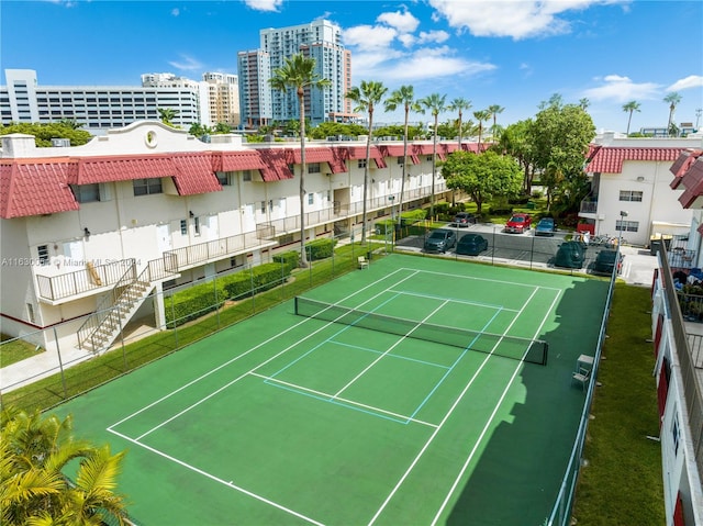 view of tennis court