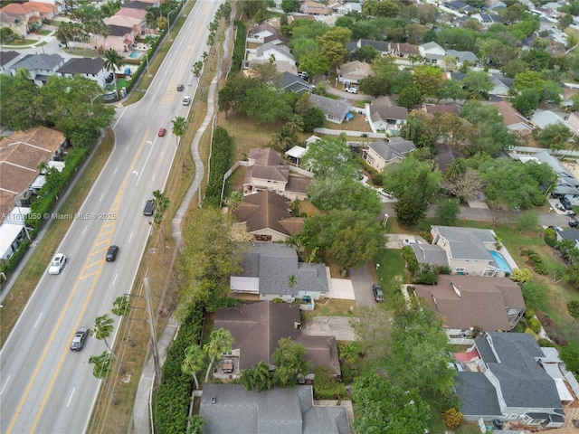 bird's eye view with a residential view