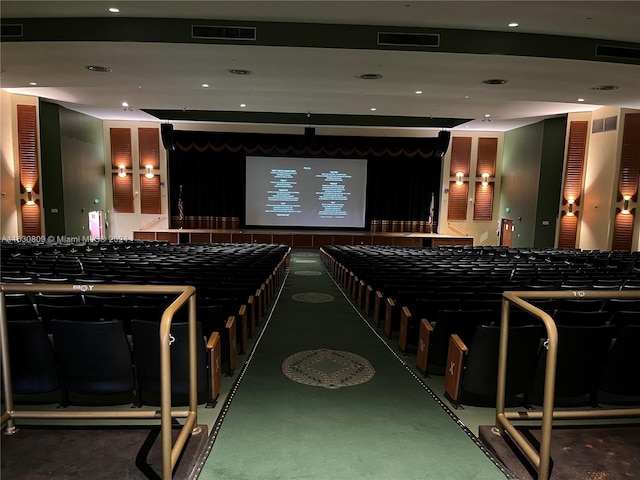 cinema with carpet floors