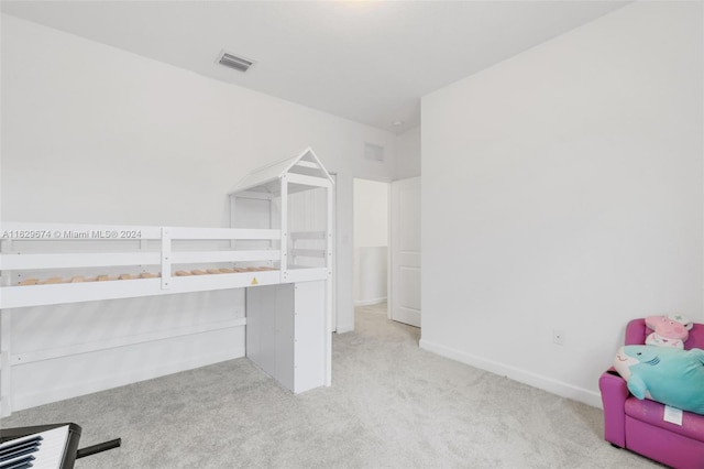 spacious closet with light carpet