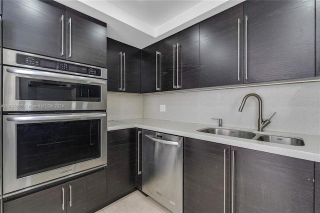 kitchen with stainless steel appliances and sink