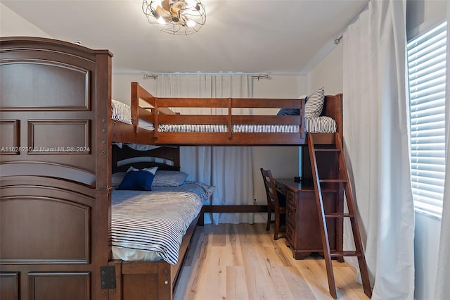 bedroom featuring light wood-type flooring