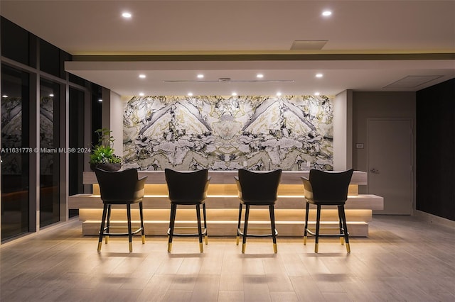 interior space featuring light wood-type flooring