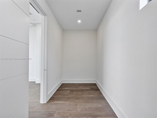 hall featuring hardwood / wood-style floors