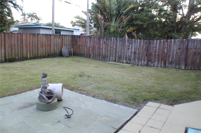 view of yard with a patio