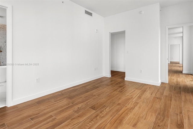 empty room featuring light hardwood / wood-style flooring