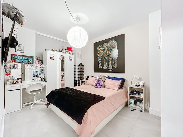 view of tiled bedroom