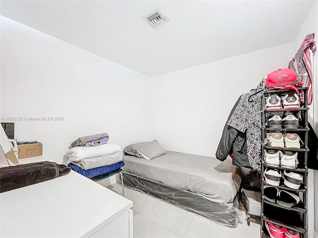 view of tiled bedroom