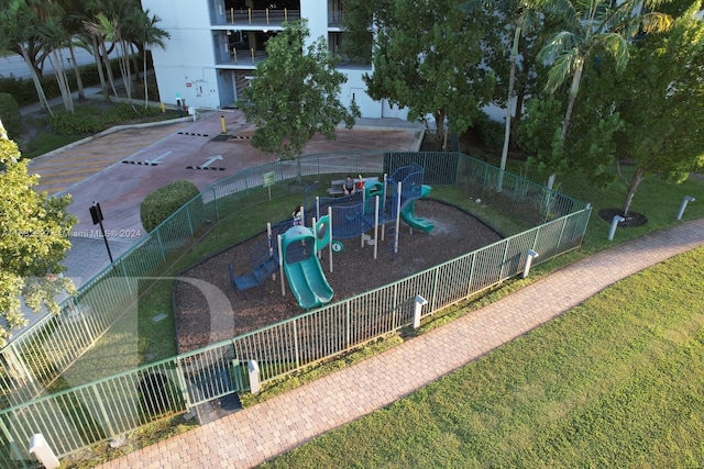 view of community with a playground