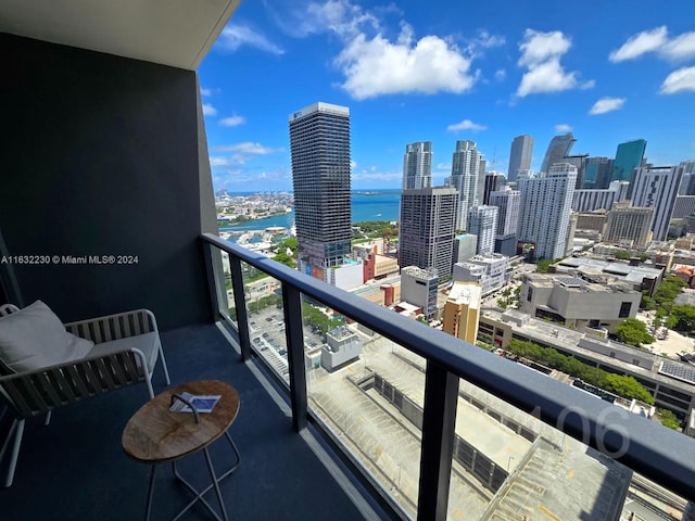 balcony with a city view