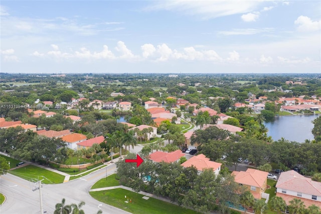 13377 NW 7th St, Plantation, FL 33325 - birds eye view of property featuring a water view and a residential view
