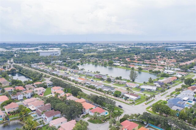 13377 NW 7th St, Plantation, FL 33325 - bird's eye view featuring a residential view and a water view