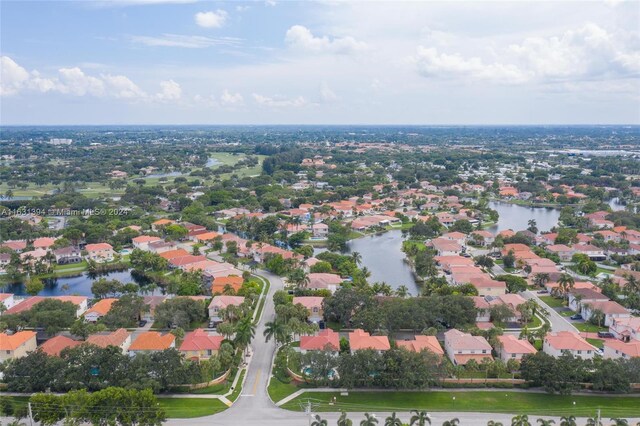 13377 NW 7th St, Plantation, FL 33325 - birds eye view of property with a residential view and a water view