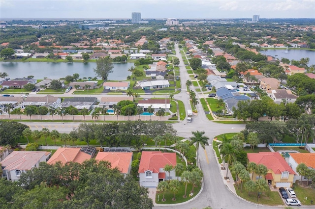 13377 NW 7th St, Plantation, FL 33325 - bird's eye view featuring a residential view and a water view