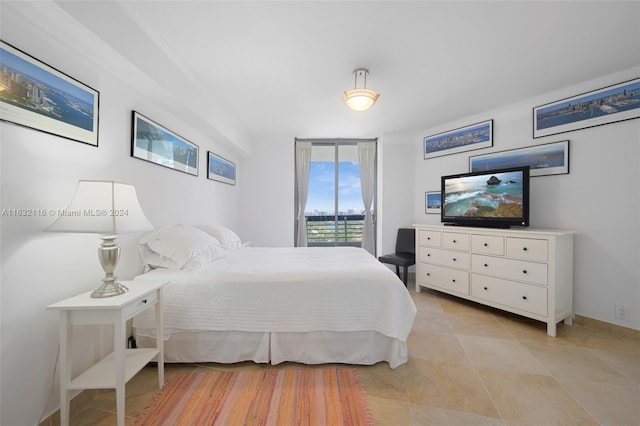 view of tiled bedroom