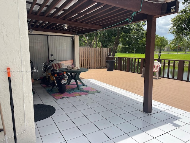 view of patio with a deck