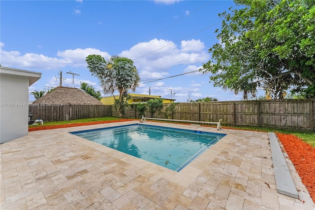 view of pool featuring a patio area