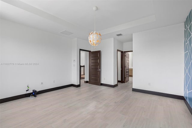 unfurnished bedroom with light hardwood / wood-style flooring