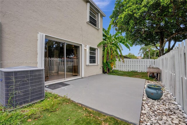 view of patio / terrace featuring central AC unit