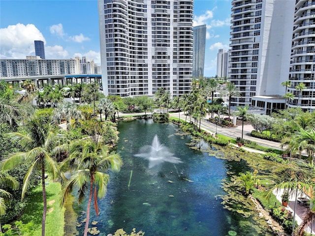 view of water feature