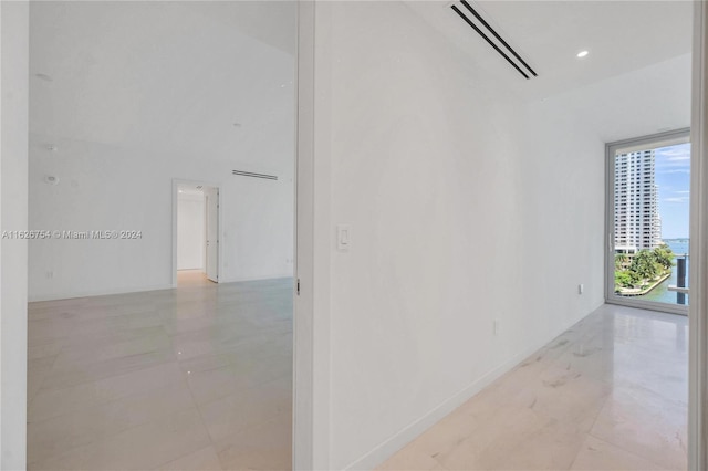 hall featuring tile patterned floors