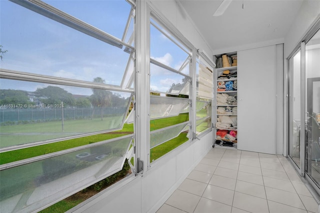 view of sunroom