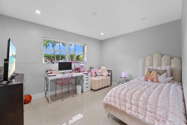 view of tiled bedroom