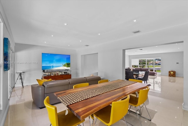 view of tiled living room