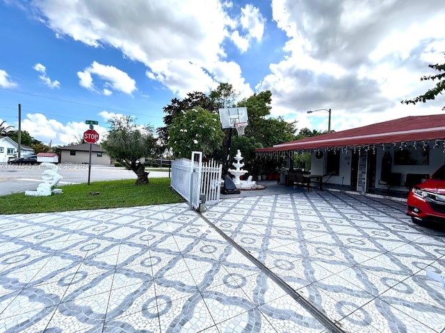 view of yard with a patio area