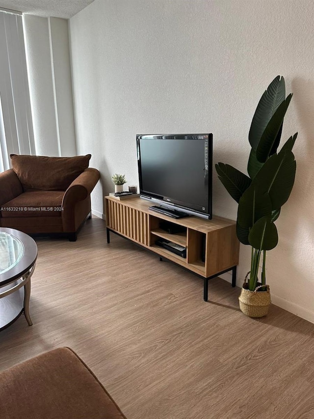 living room featuring hardwood / wood-style floors