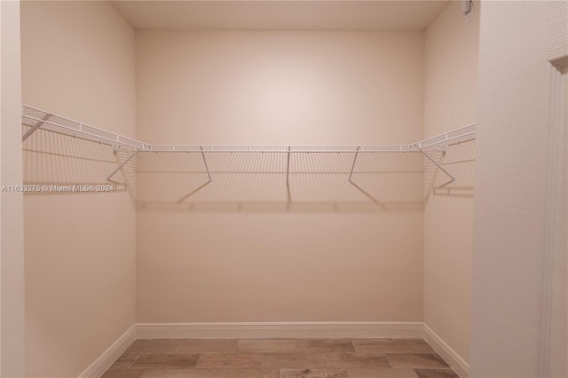 spacious closet featuring hardwood / wood-style floors