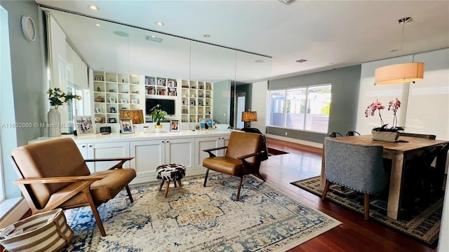 interior space featuring dark hardwood / wood-style floors