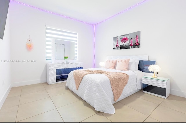 view of tiled bedroom