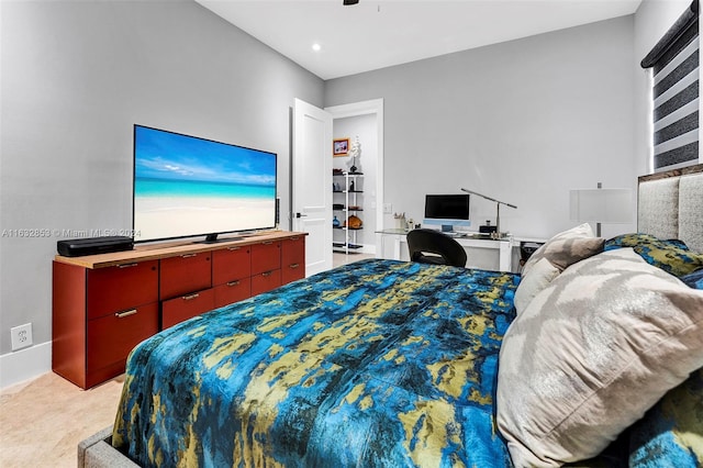 view of carpeted bedroom