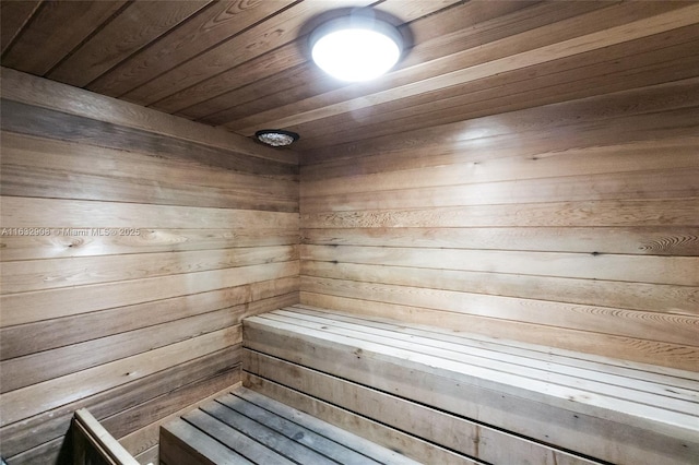 view of sauna