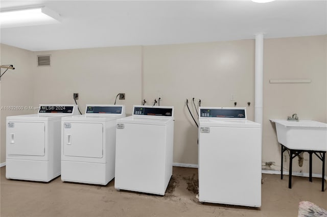 laundry area featuring independent washer and dryer