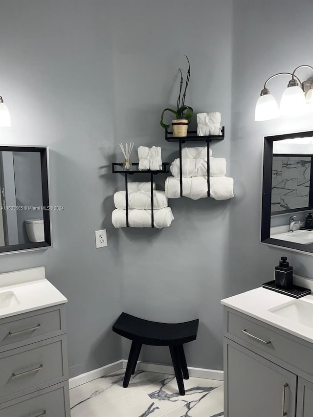 bathroom with vanity