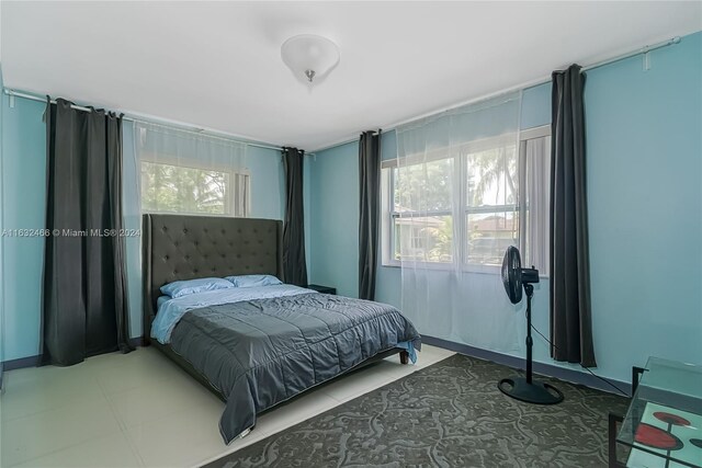 view of tiled bedroom