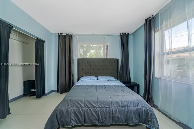 view of tiled bedroom