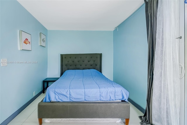 view of tiled bedroom