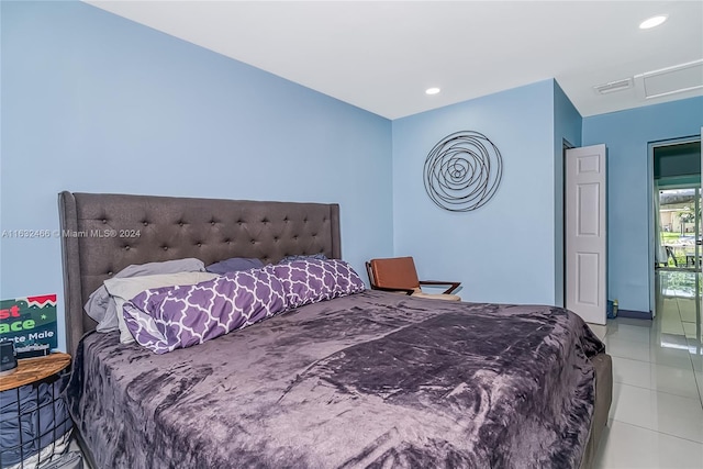 view of tiled bedroom