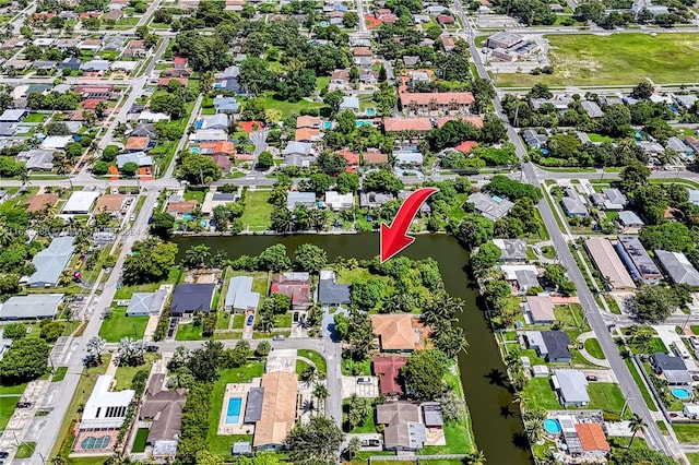 216 SW 6th St, Hallandale Beach, FL 33009 - aerial view with a residential view and a water view