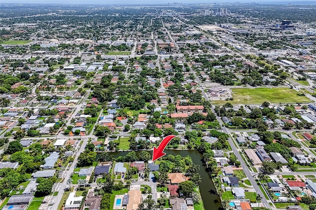 216 SW 6th St, Hallandale Beach, FL 33009 - aerial view featuring a residential view and a water view